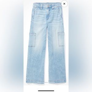 American Eagle Dreamy Drape Super High Waisted Wide Leg Jeans
